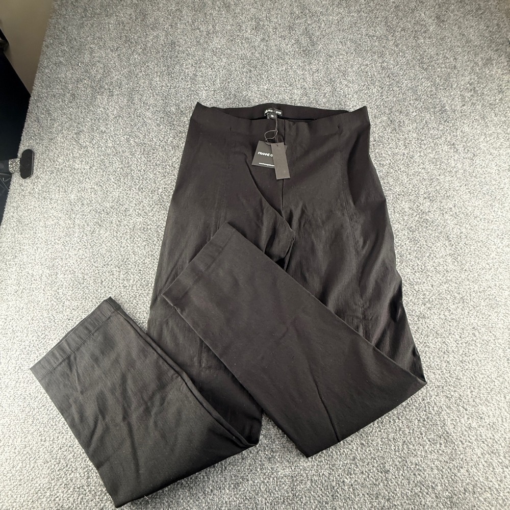 Franne Golde Classic Black Slimming Pants Womens Size 16 Made in USA NWT